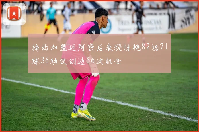 梅西加盟迈阿密后表现惊艳82场71球36助攻创造56次机会
